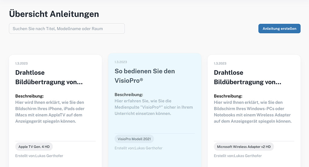 Release 3: Anleitungen, Dashboard und weitere Upgrades